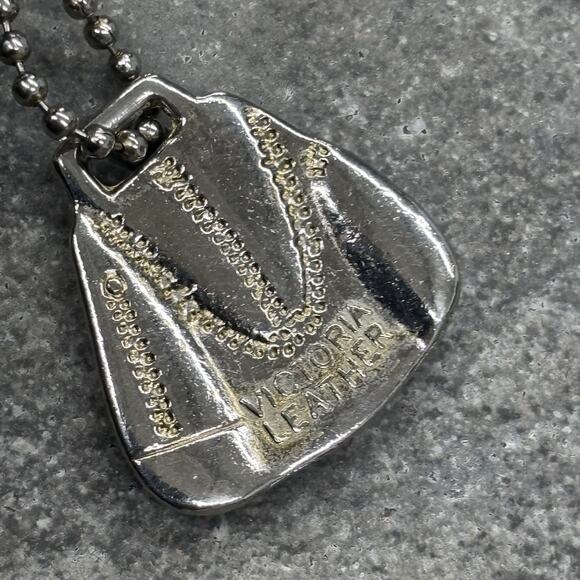 Victoria Leather Gumdrop Bag Black Leather Crossbody Adjustable Zip Charm Vtg - Picture 6 of 11